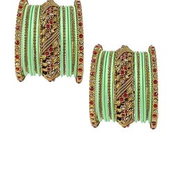 Shopmart Set Of 30 Stone Studded Bangle-image-84