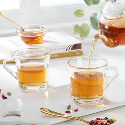 BOROSIL Transparent Solid Borosilicate Glass Cups Set of Cups and Mugs image 3