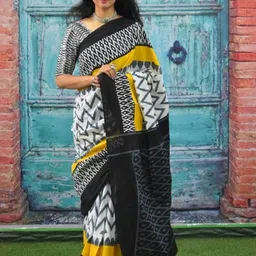 Dastkar Pure Cotton Block Print Saree-picture-21