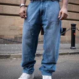 Powerlook Men Blue Baggy Fit Basic Denim Jeans-image-45