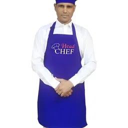 SWITCHON Blue & White Printed Apron With Cap-51