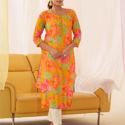 Sangria Floral Printed Straight Kurta-picture-15
