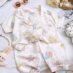 FOREVER FRIDAY Girls Printed Short Sleeves Shirt With Trouser-15
