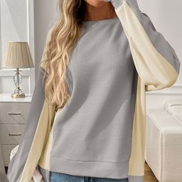 StyleCast x Revolte Colourblocked Round Neck Sweatshirt-picture-11