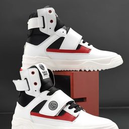 bacca bucci Men PU High-Top Sneakers-image-21