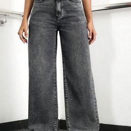CHALODIA Women Comfort Wide Leg High-Rise Light Fade Stretchable Jeans-image-70