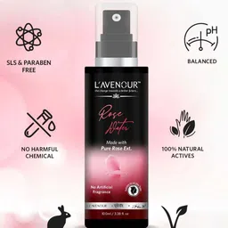 L'AVENOUR Set Of 3 Steam Distilled Pure Rose Water For Glowing & Hydrated Skin-100 ml Each image 4