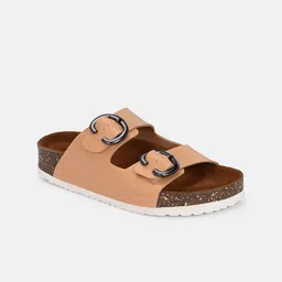 Mast & Harbour Women Textured Open Toe Flats with Buckles-picture-14