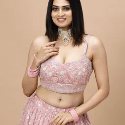 Vervee Couture Embroidered Sequinned Ready to Wear Lehenga & Blouse & Dupatta-picture-21
