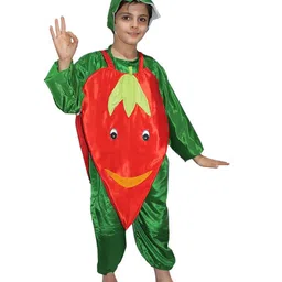 Kaku Fancy Dresses Kids Red Chilly Vegetables Costume Set-picture-27
