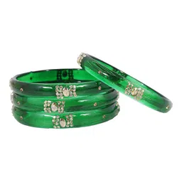 ZULKA Set Of 4 CZ Studded Bangles-46