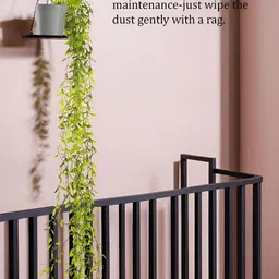 Kuber Industries 5-Pcs Grey & Green Artificial Plants With Pot image 5