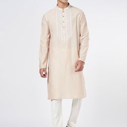 indus route by Pantaloons Men Thread Work Kurta-picture-1