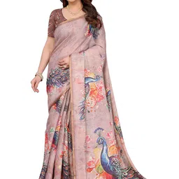 HERE&NOW Floral Zari Silk Blend Saree-23