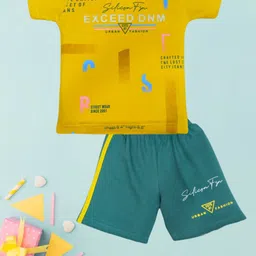 FASHION GRAB Infant Kids Printed Pure Cotton T-Shirt With Shorts-image-52