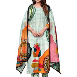 PARVOTSAV Women Sea Green Kurta Sets-picture-28
