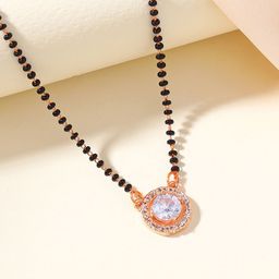Estele Rose Gold-Plated Crystals Mangalsutra-image-88