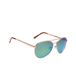 Polaroid Women Aviator Sunglasses Polarised and UV Lens- POL 01 W GLD COPPER/ROSE FLSH-18