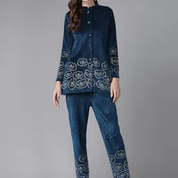 Cayman Women Printed Ethnic Tunic with Trousers-image-41