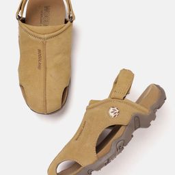 Woodland Men Camel Brown Nubuck Leather Shoe-Style Sandals-picture-16