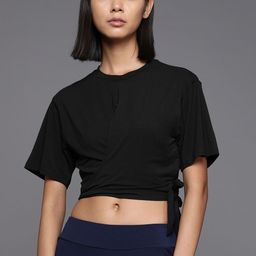 ADIDAS Round Neck Waist Tie-Up Crop Top-image-58