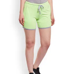 VIMAL JONNEY Women Green Solid Slim Fit Regular Shorts-image-40
