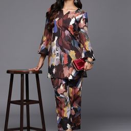 Varanga Women Abstract Printed Co-Ords-picture-10