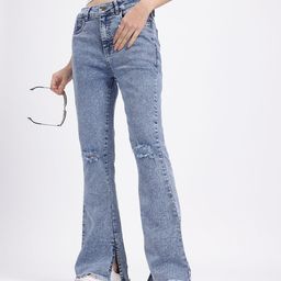 glitchez Women Urban Essentials Slim Flared Jeans-image-91