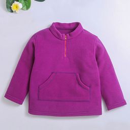 Nino Bambino Unisex Kids Purple Solid Sweatshirt-image-34