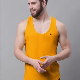 Friskers Round Neck Pure Cotton Skin Friendly Gym Vests-image-81