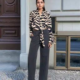 Stylecast X Hersheinbox Printed Tie-Ups Shirt Style Top-image-83