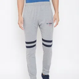 ACTIMAXX Men Grey Melange Solid Tapered Fit Fashion Track Pants-picture-6