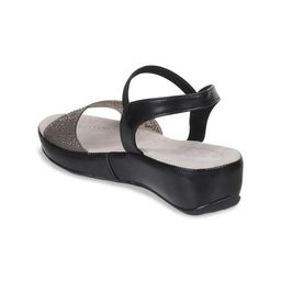 Metro Embellished Open Toe Wedges With Backstrap image 5