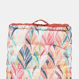 BLANC9 Rust Red & White Printed Floor Cushion image 3