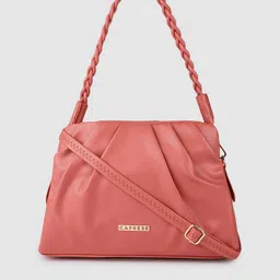 Caprese Rose Solid Structured Shoulder Bag-92