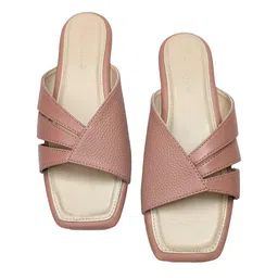Devano Textured Open Toe Flats image 5
