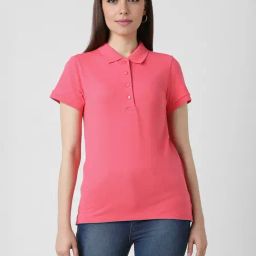 Van Heusen Pink Regular Fit Polo T-Shirt-image-49