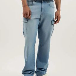 United Colors Of Benetton Blue Comfort Fit Cargo Jeans-picture-37