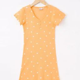Edheads Kids Orange Cotton Regular Fit Dress-image-47