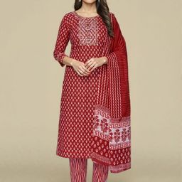 SZN Women Red Kurta Sets-picture-20