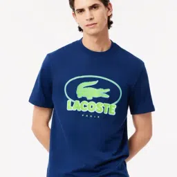 Lacoste Blue Classic Fit Printed T-Shirt-picture-20