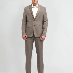 Arrow Brown Slim Fit Two Piece Suit-image-32