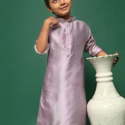 Sanwara Kids Mauve Embroidered Kurta-picture-35