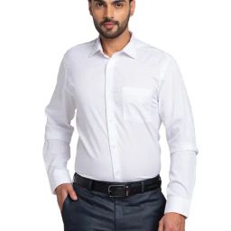 Park Avenue White Regular Fit Texture Shirt-picture-41