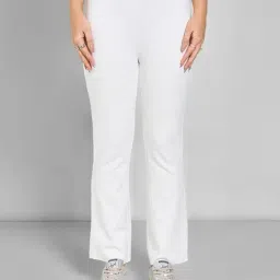 Honey By Pantaloons Whisper White Flared Fit Trousers-picture-21