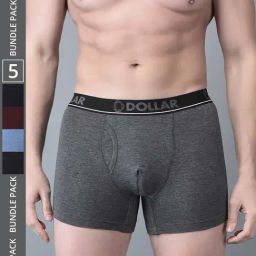 Dollar Bigboss Assorted Cotton Regular Fit Trunks - Pack Of 5-picture-4