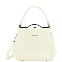 Lavie Luxe Off White Luxe Fluff Frame Handbag-image-6