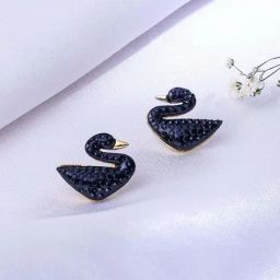 NVR Black CZ Studded Stud Earrings for Women-image-98