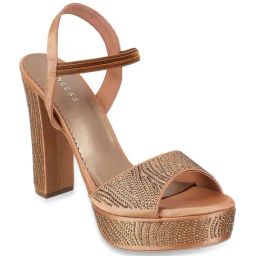 Princess by Metro Women's Antique Gold Ankle Strap Sandals-image-92