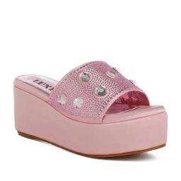 London Rag Women's Pink Ethnic Wedges-image-44